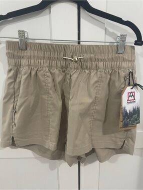 NWT Avalanche Women's Tan Elastic-Waist Athletic Shorts